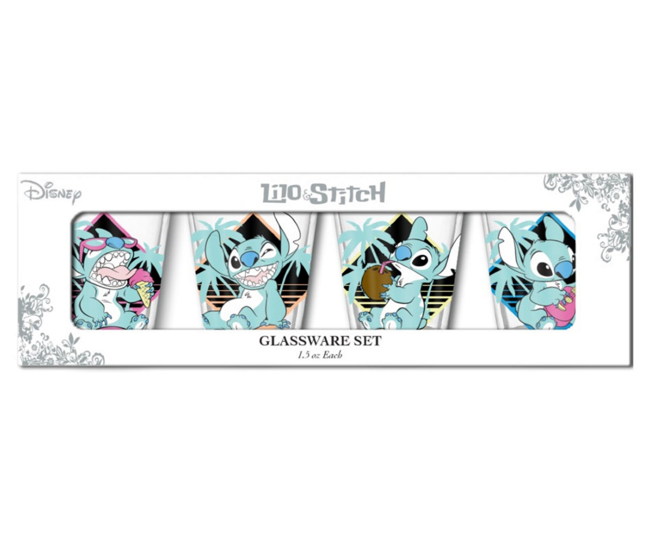Lilo and Stitch 4pc Shot Glass Set Ohana