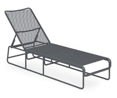 Nyla Charcoal Adjustable Wicker Chaise Patio Lounge