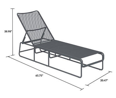 Nyla Charcoal Adjustable Wicker Chaise Patio Lounge