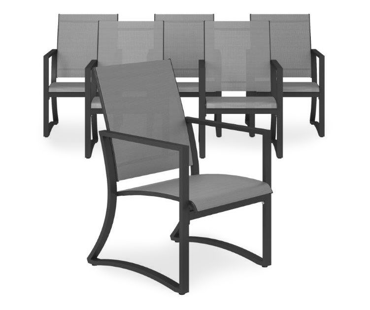 Gray sling patio discount chairs