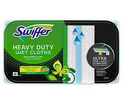 Sweeper Heavy Duty Wet Mopping Cloths with Gain Original Scent, 10-Count