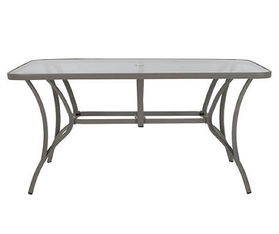 PALOMA SAND GLASS TOP DINING TABLE