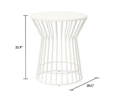 ROBERTA WHITE SIDE TABLE