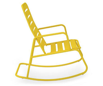 Roberta Yellow Patio Rocking Chair