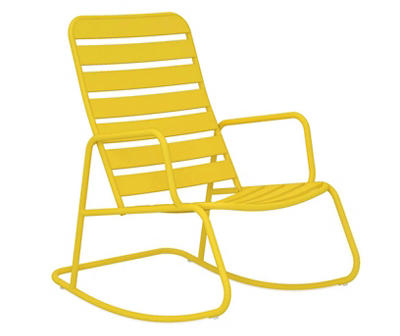 Roberta Yellow Patio Rocking Chair