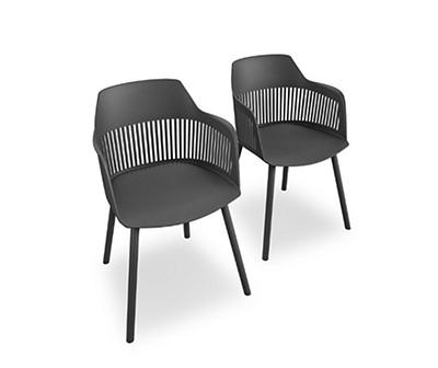 Camelo Black Indoor/Outdoor Dining Chairs, 2-Pack