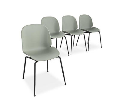 4PK ARIA LT SAGE RESIN DINING CHAIRS