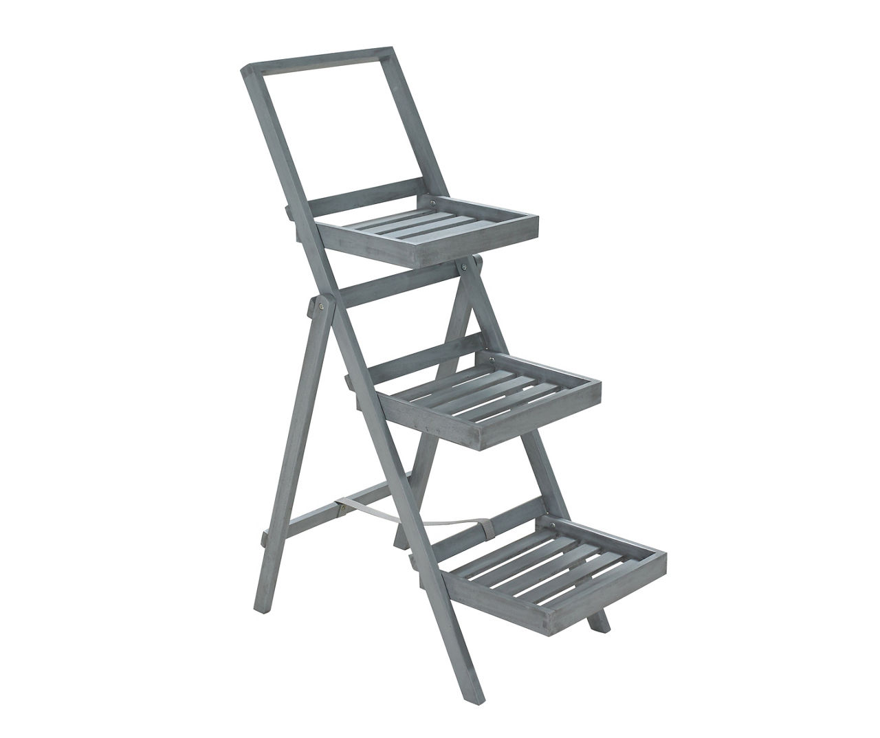 Sea Grove Gray 3-Shelf Planter Stand