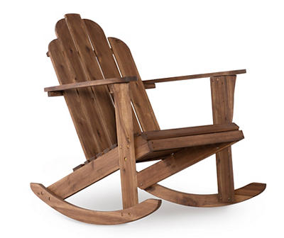 Flint Acorn Wood Patio Adirondack Rocking Chair