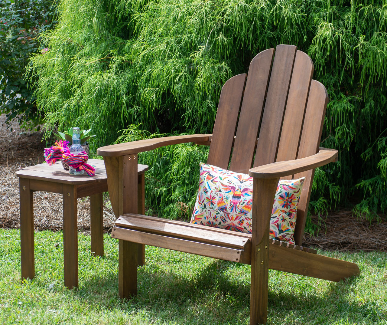 Flint Acorn Wood Patio Adirondack Chair Big Lots
