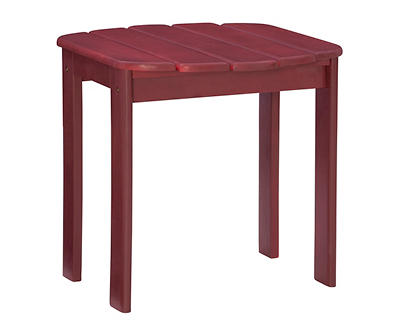 Flint Red Wood Patio Adirondack End Table