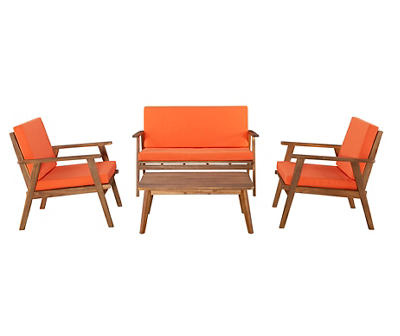 Acacia 4-Piece Cushioned Patio Chat Set