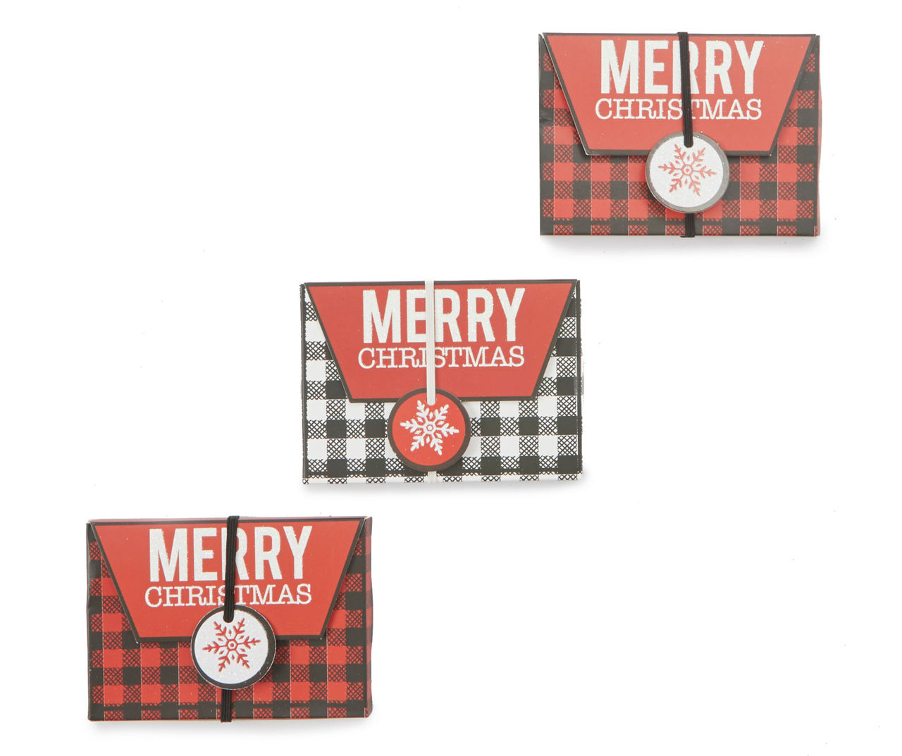 Merry Christmas Plaid Package Gift Card