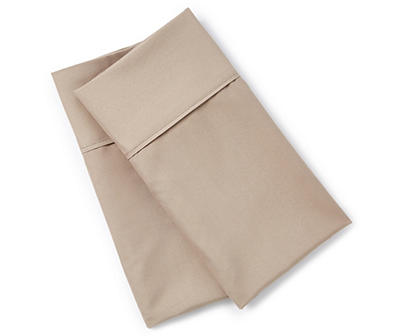 Tan Microfiber Pillowcase, 2-Pack