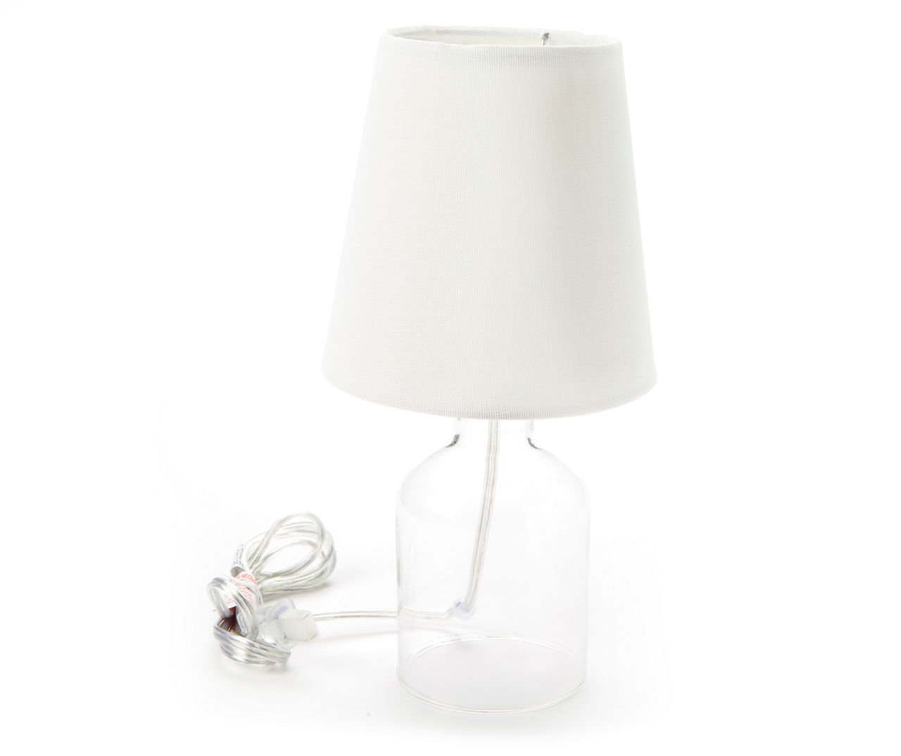 Clear Hammered Glass Table Lamp