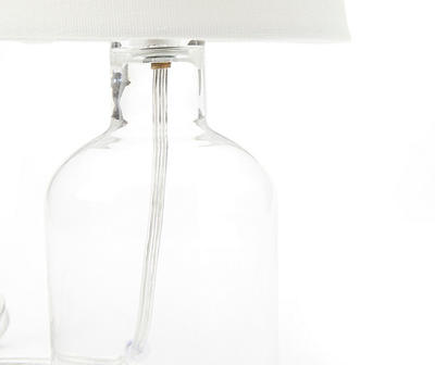 Clear Hammered Glass Table Lamp