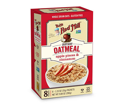 Apple Pieces & Cinnamon Gluten Free Instant Oatmeal, 8-Count