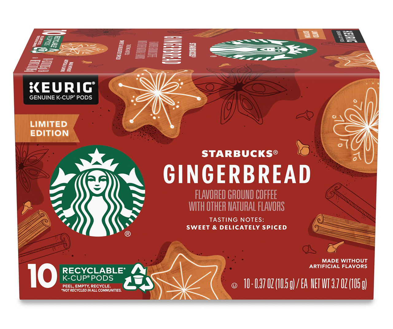 Save on Starbucks Limited Edition Gingerbread Flavored Coffee K-Cup Pods  Order Online Delivery