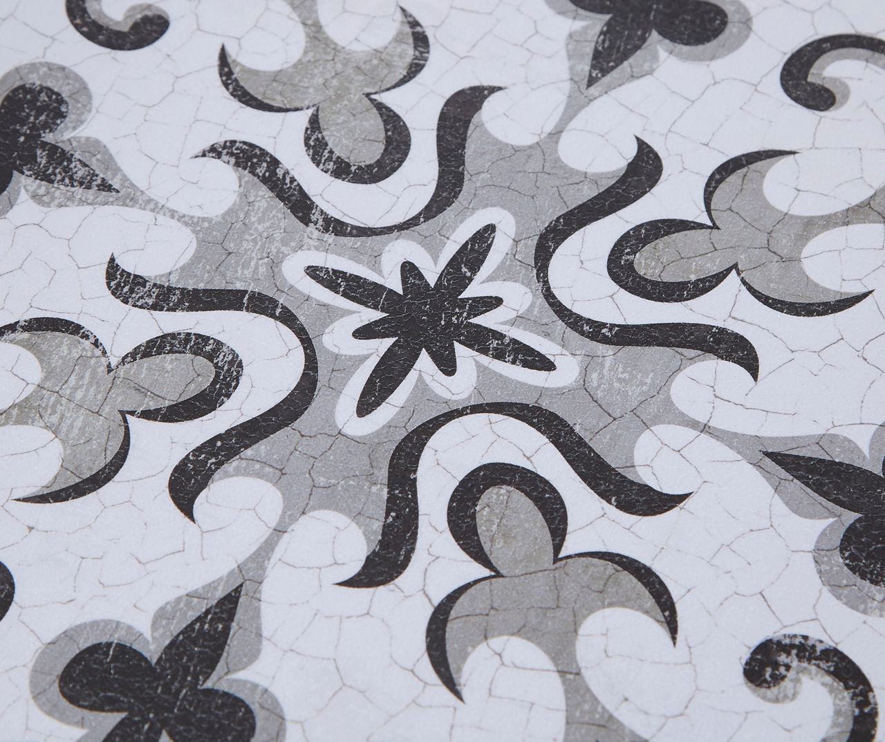 Black & White Tiles 3-Piece Gel-Coated Wall Art Set