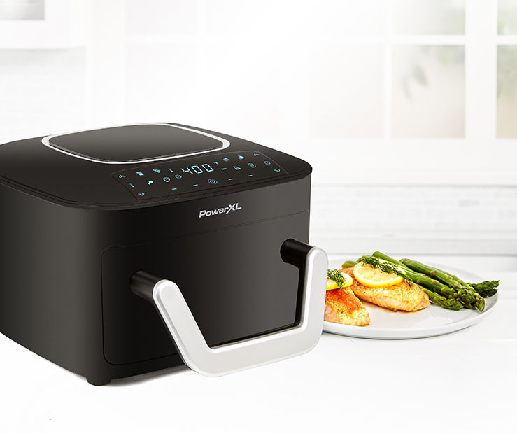 PowerXL 5-Quart Black LED Slimline Air Fryer