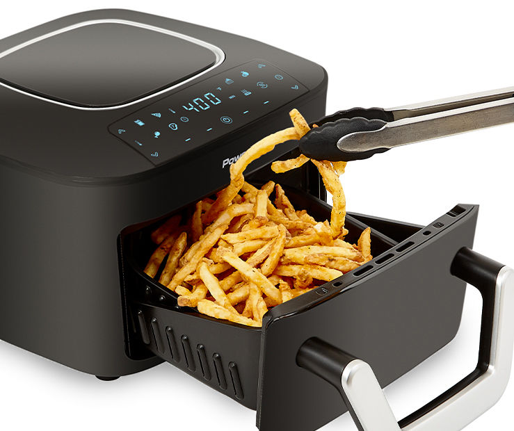 9-Quart Black LED Slimline Air Fryer Plus