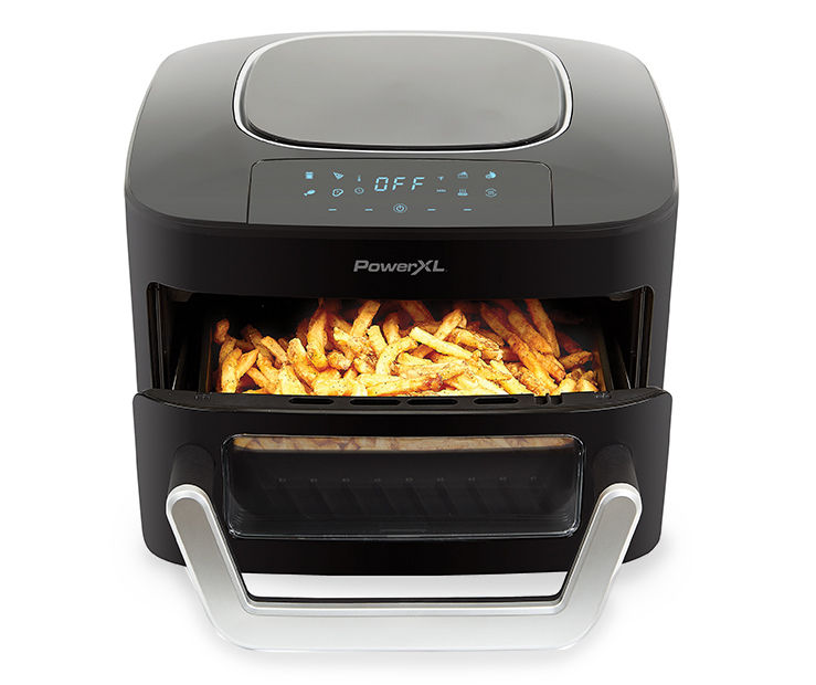 PowerXL 9-Quart Black LED Slimline Air Fryer Plus