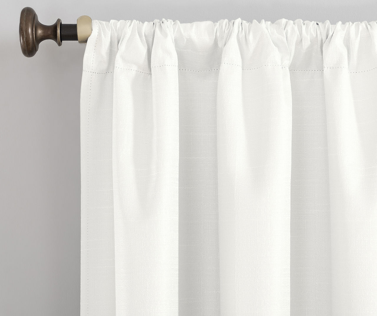 Real Living White Textured Reggie Blackout Rod Pocket Curtain Panel ...