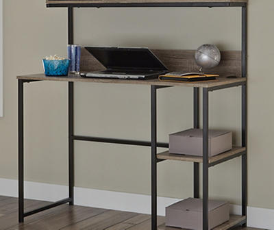 Daylicrew 2-Shelf Home Office Desk & Hutch
