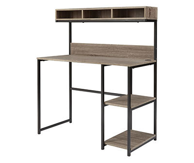 Daylicrew 2-Shelf Home Office Desk & Hutch