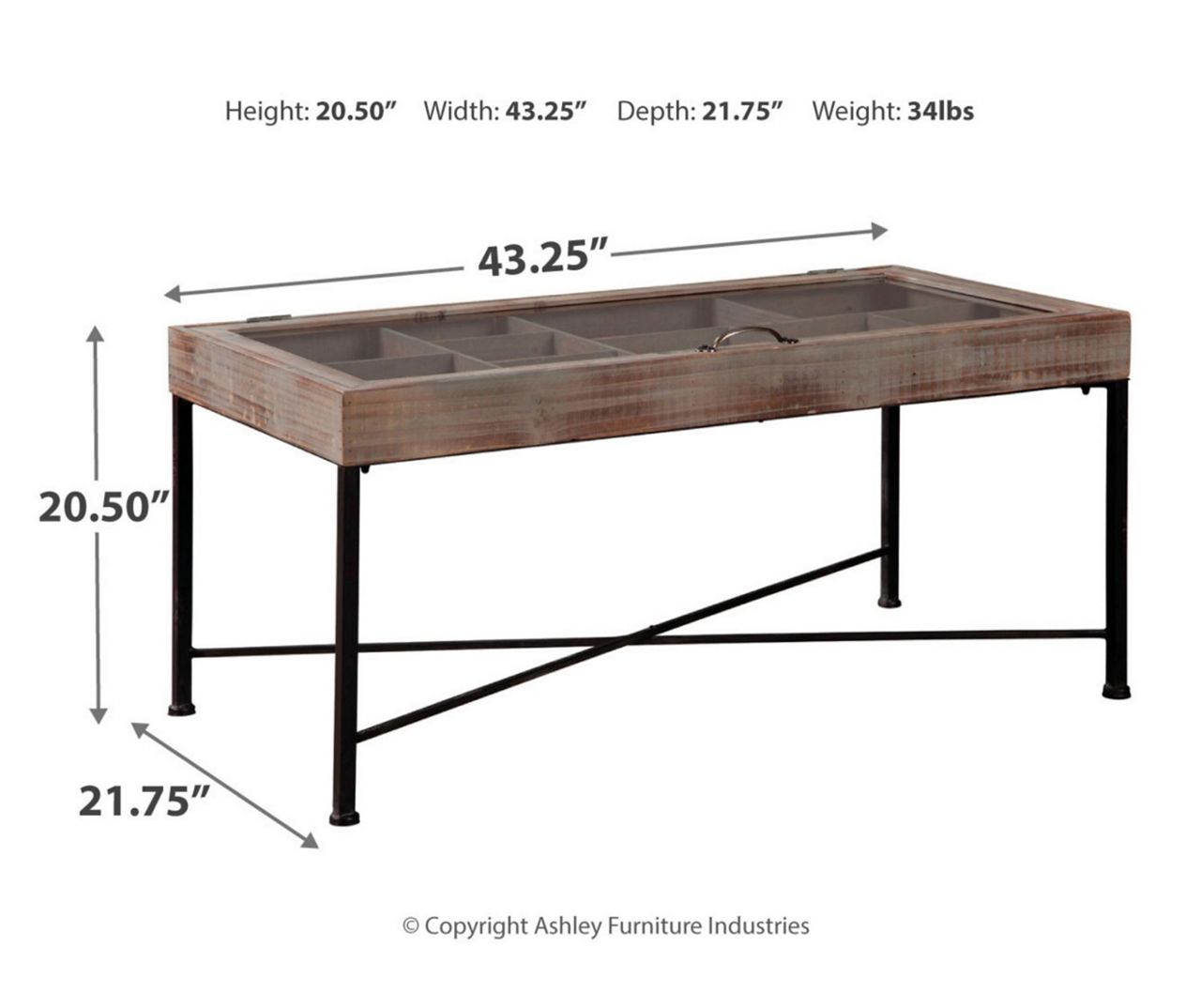 Ashley shellmond on sale coffee table