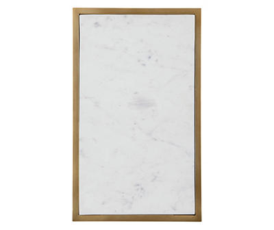 Lanport White Marble C Side Table