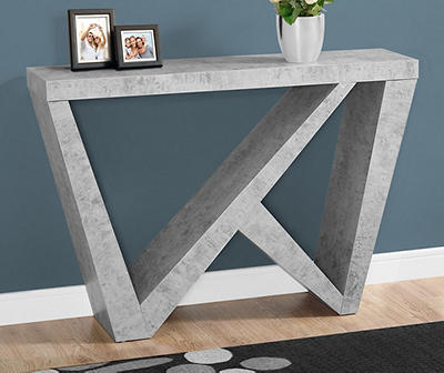 Monarch Gray Asymmetrical Console Table, Monarch Console Table Instructions