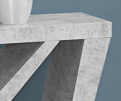  Gray Asymmetrical Console Table