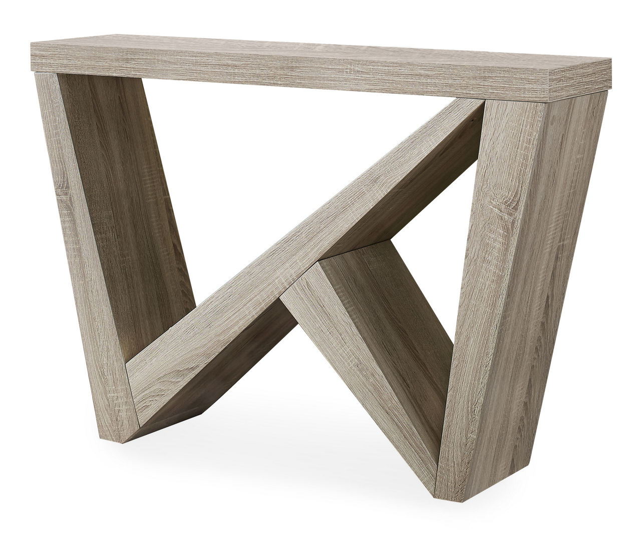  Dark Taupe Asymmetrical Console Table