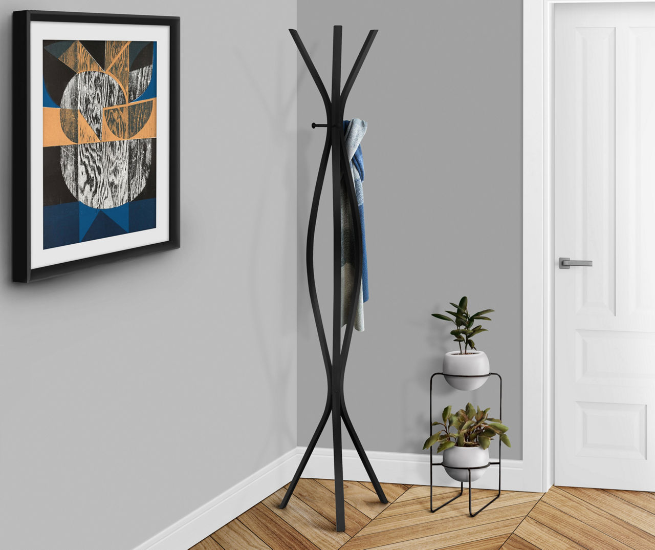 Monarch Monarch 3 Hook Wave Shaped Contemporary Coat Rack Big Lots