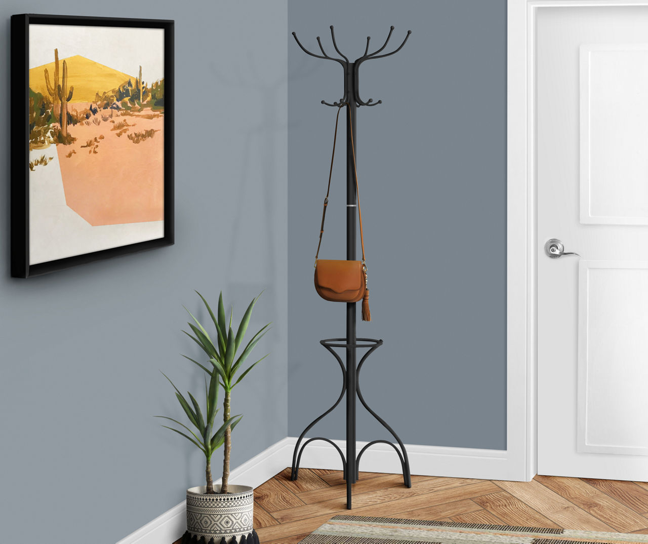 Teal best sale coat rack