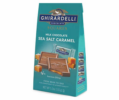 Sea Salt Caramel Milk Chocolate Squares, 5.3 Oz. Bag