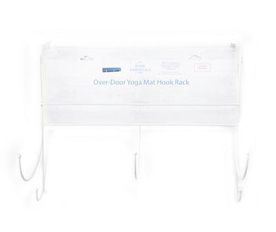 White Over-the-Door Hanging Yoga Mat Holder