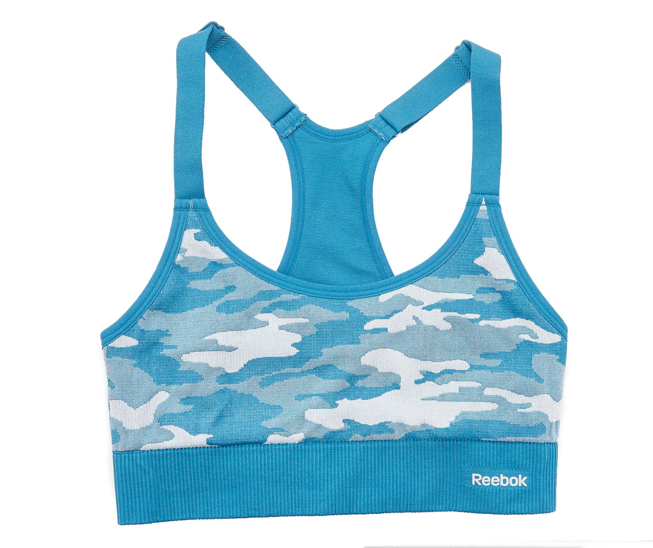 Reebok NEW BIG LOGO - Light support sports bra - vector blue/glen