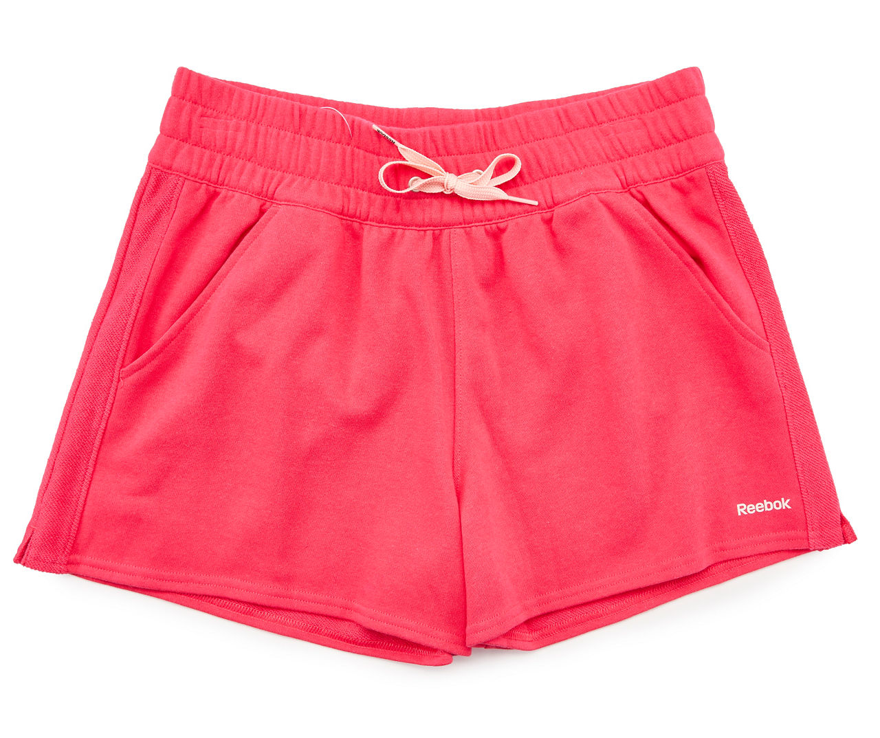 Women's Size X-Large Raspberry French Terry Tie-Waist Shorts
