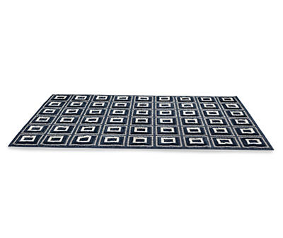 Broyhill Navy Square Pattern Klein Area Rug