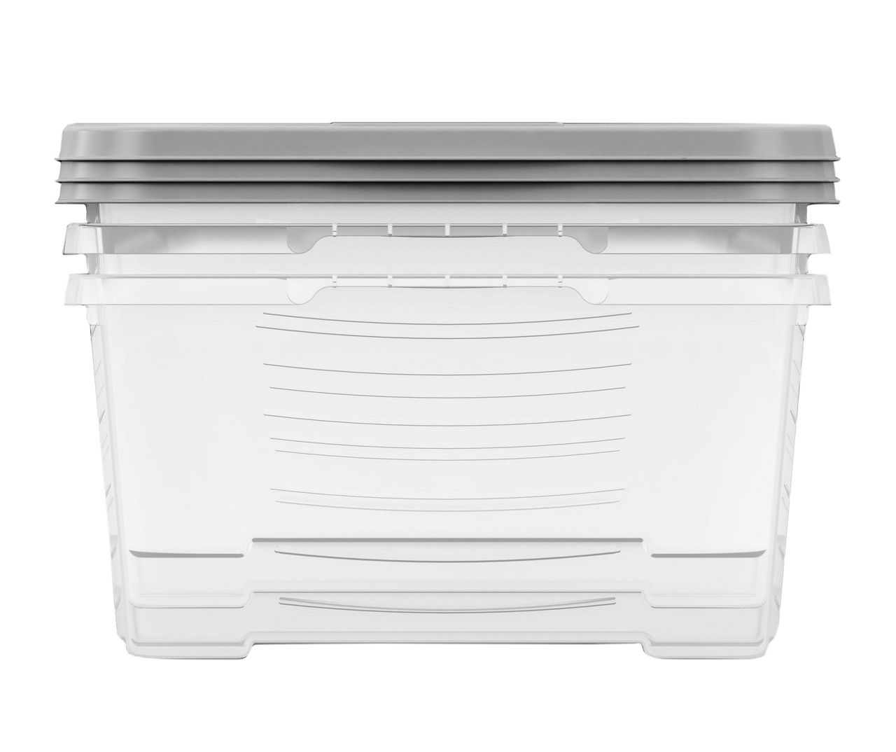 Life Story Clear 12Quart Storage Box with Gray Pumice Snap Lids, 3Pack Big Lots