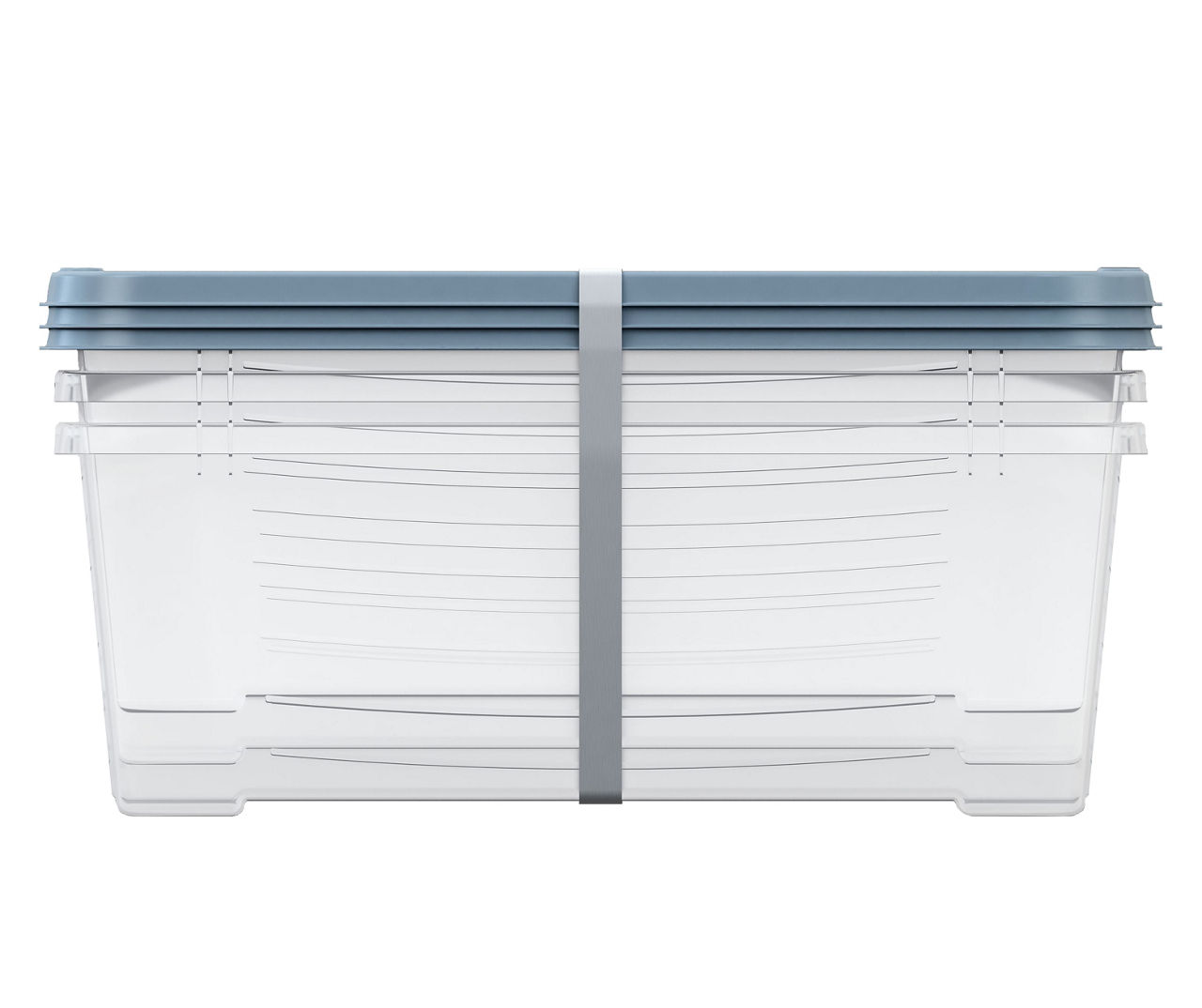 Life Story Clear 12-Quart Storage Box with Gray Snap Lids, 3-Pack