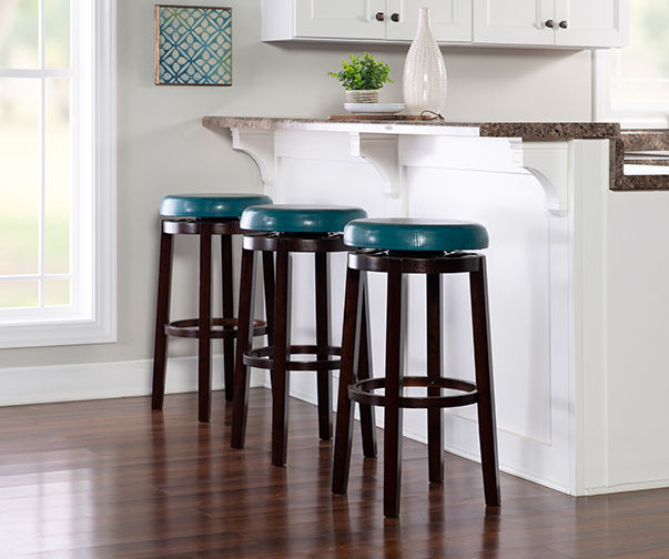 Teal swivel counter stools hot sale