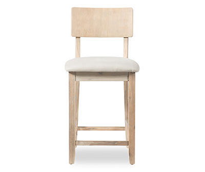 Jessie Gray Wash Upholstered Wood Counter Stool