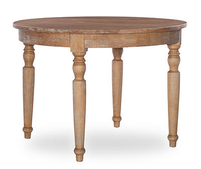 Paden Light Natural Brown Round Wooden Dining Table