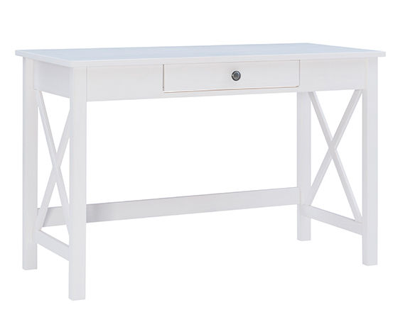 Just white desk table 1 drawer 1 door 73x108x50. Modern office