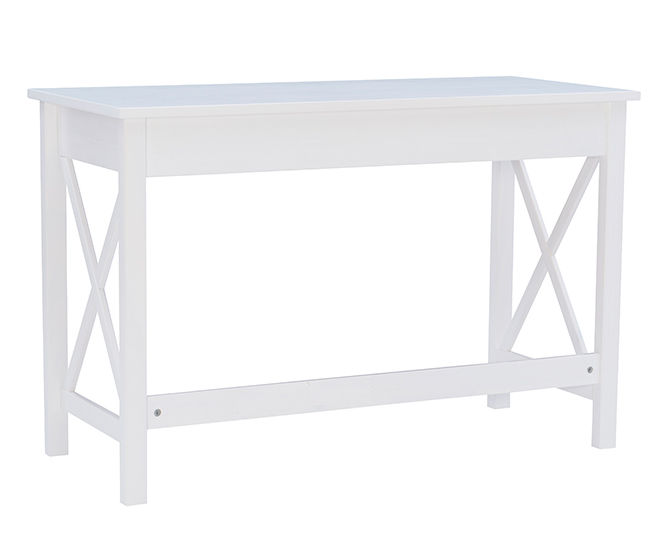 White cross leg deals desk