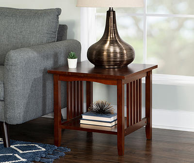 MISSION END TABLE BROWN