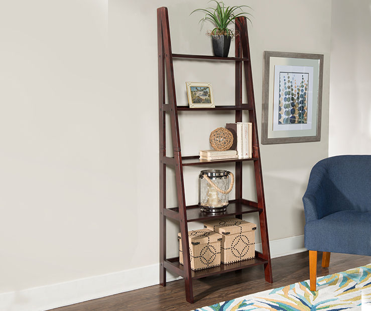 Espresso ladder outlet shelf